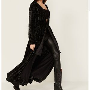 Shyanne Black Sequin Duster Cardigan